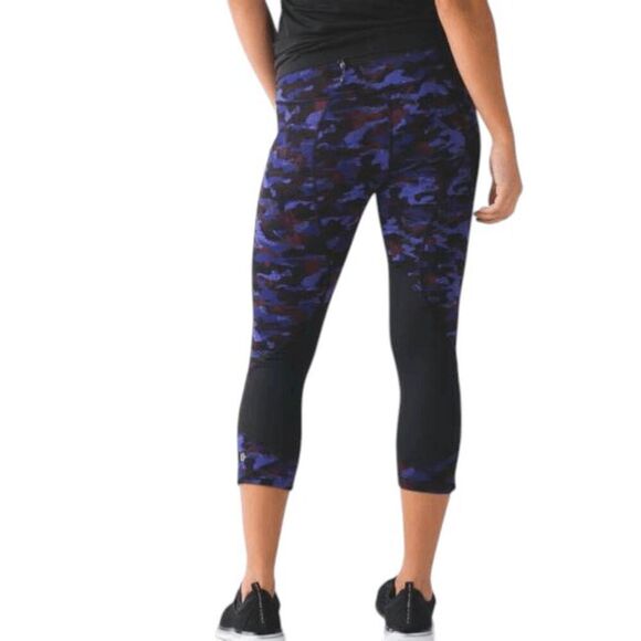 LULULEMON ATHLETICA Pace Rival Crop 'Full-On Luxtreme 22' Size 2 - Picture 2 of 8